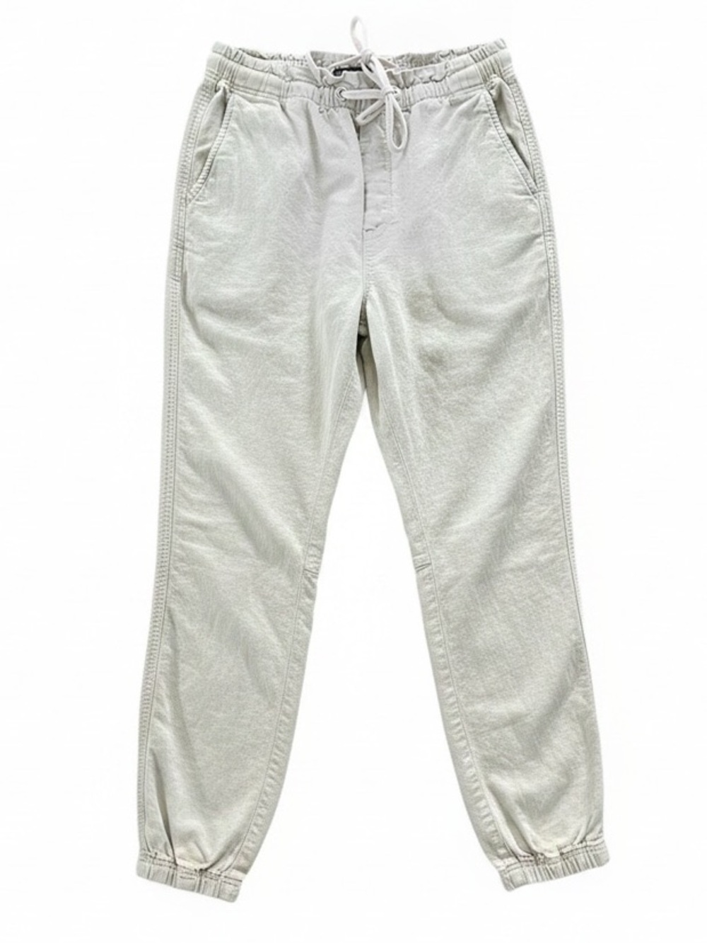 SOCIAL STANDARD by Sanctuary khaki linen blend paperbag waist jogger pants size